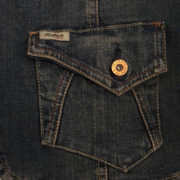 Rare 90’s / Y2K Levi Denim Blazer Jacket - Picture 4 of 7